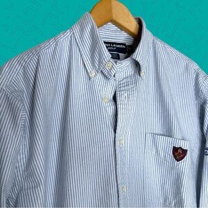 Polo Ralph Lauren Golf Blue Striped Button Down Shirt